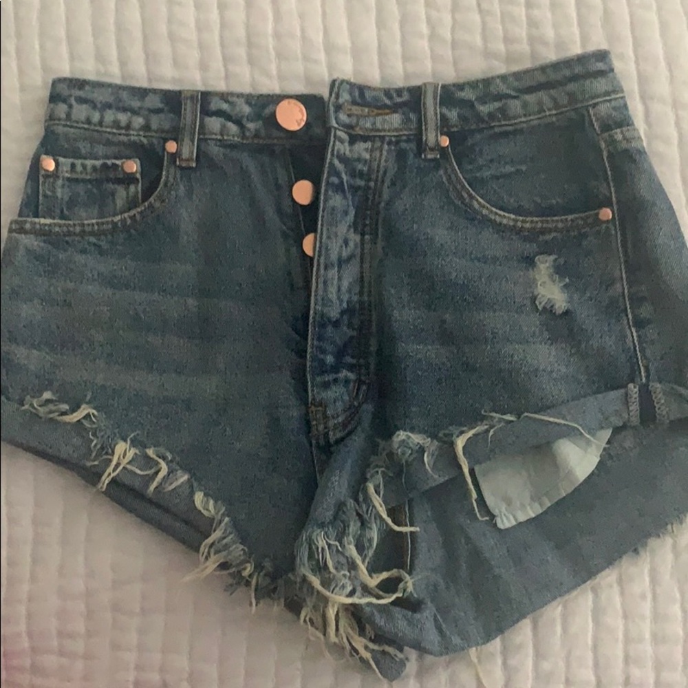 High waisted Denim shorts